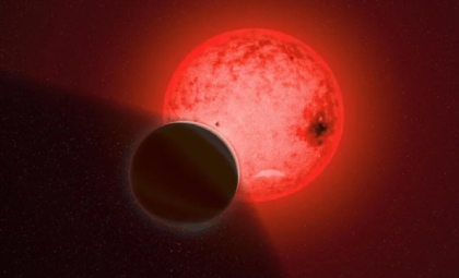 Unveiling a Giant Planet Around a Tiny Star That Challenges Planet Formation Models
