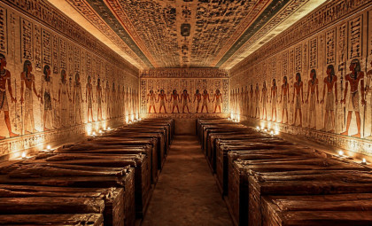 Hidden Luxor Chamber Unveils 22 Coffins of Amun’s Sacred Singers and Eight Sealed Papyri