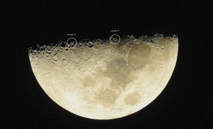 Stunning ‘X’ and ‘V’ Shapes Briefly Appear on the Moon During First Quarter