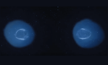 Newly Found Galaxy Lacking Dark Matter Joins Rare Cosmic Alignment