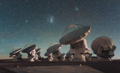 ALMA Uncovers Nine Newborn Stars Forming Collectively Within a Massive Stellar Filament