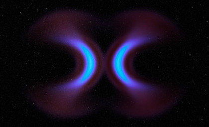 Discovery of Two Enormous Black Holes Clearing Out a Galaxy’s Heart