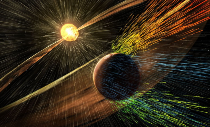 Mars Aurora Mystery Illuminated by MAVEN Revealing Earth-Like Magnetic Cycle